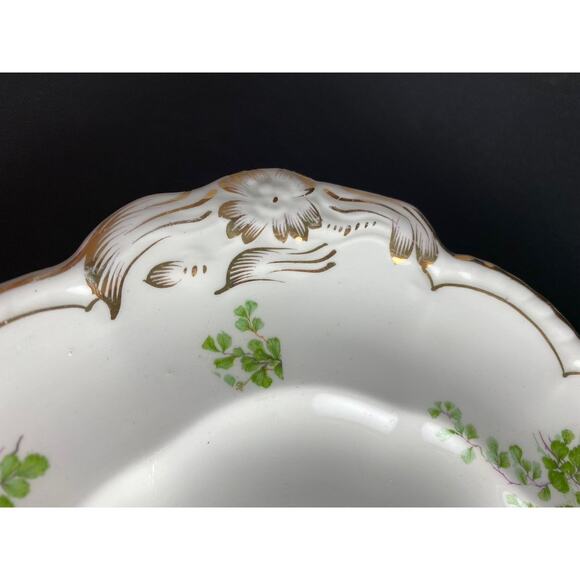 Antique John Maddock and Sons Shamrock Platter|Late 1800s Royal Vitreous England - Picture 5 of 6